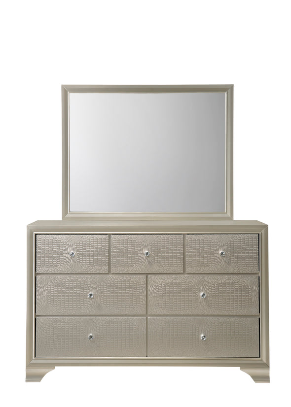 Lyssa Champagne LED Panel Bedroom Set