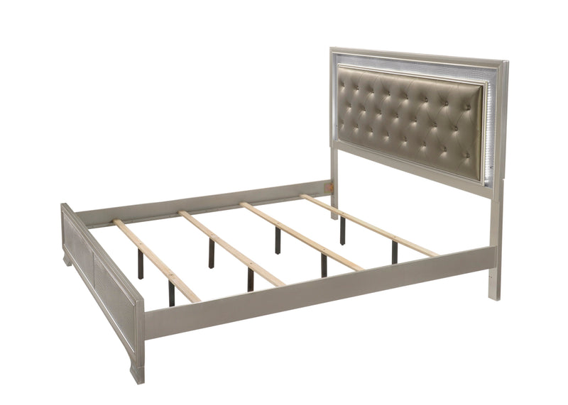 Lyssa Champagne LED Panel Bedroom Set