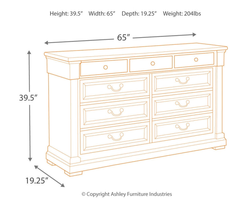 Bolanburg Antique White Dresser & Mirror