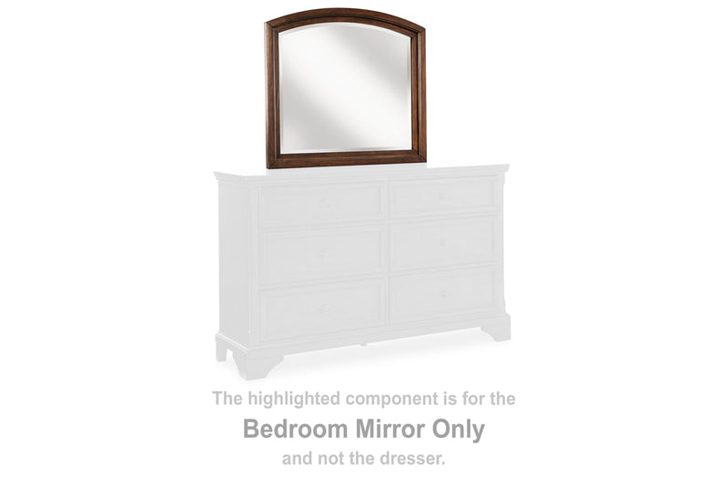 Brookbauer Rustic Brown Bedroom Mirror