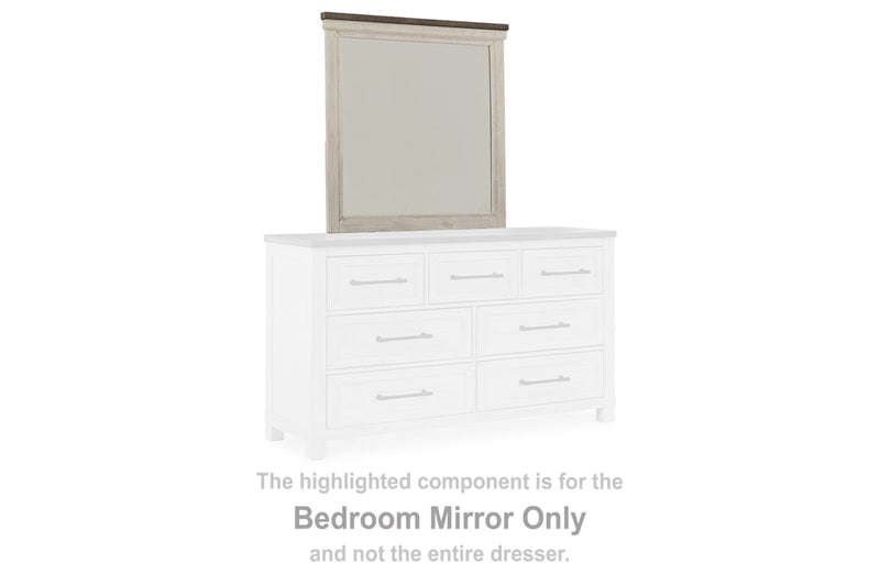 Brewgan Antique White Bedroom Mirror