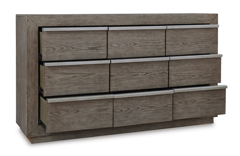 Anibecca Weathered Gray Dresser & Mirror