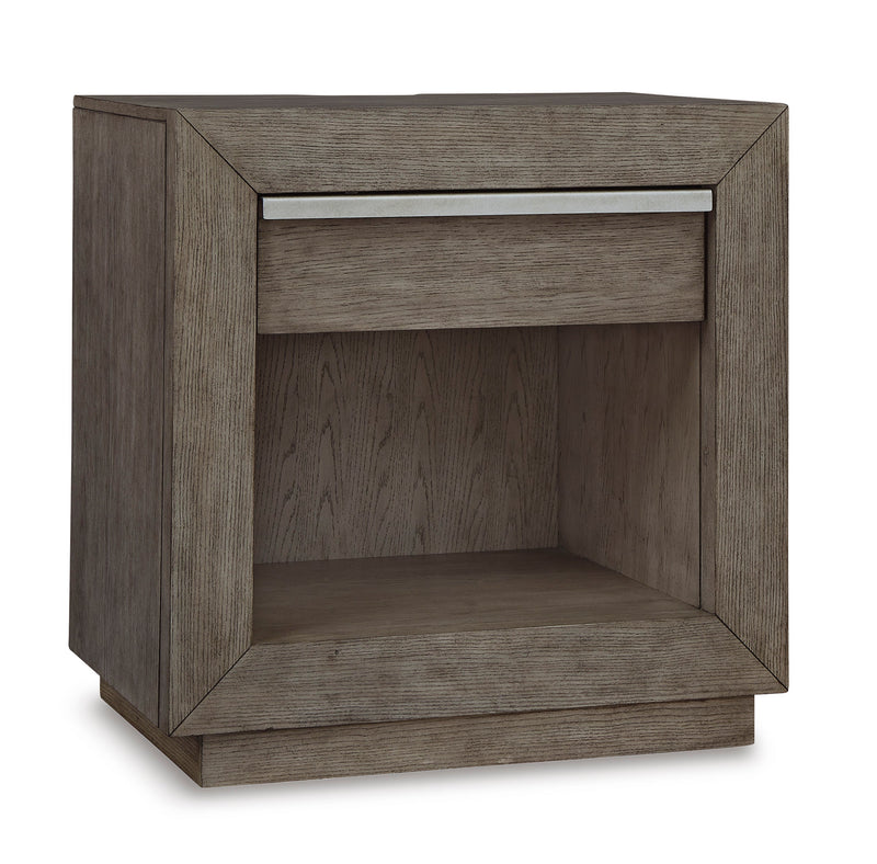 Anibecca Weathered Gray Nightstand