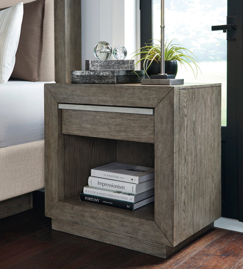 Anibecca Weathered Gray Nightstand