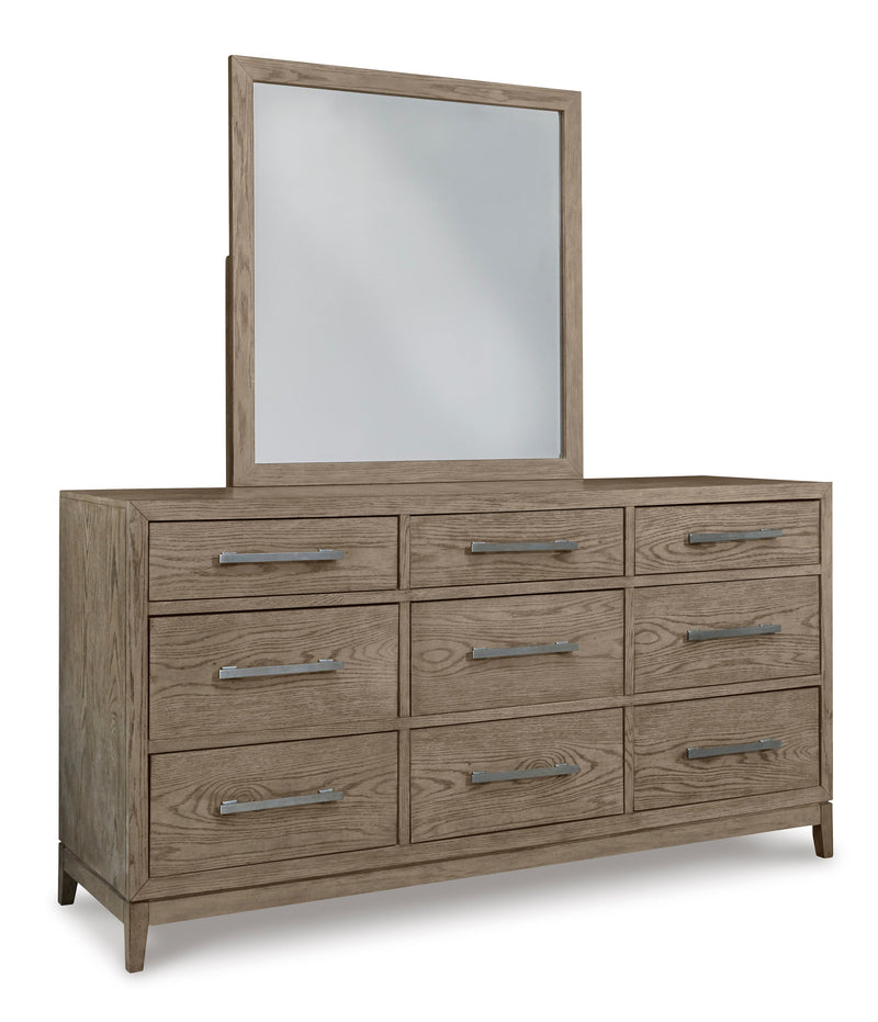 Chrestner Gray Dresser & Mirror