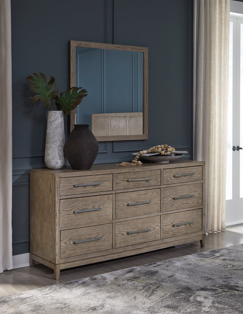 Chrestner Gray Dresser & Mirror