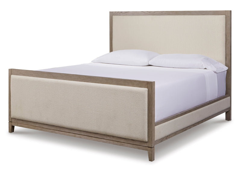 Chrestner Gray Queen Uph. Panel Bed