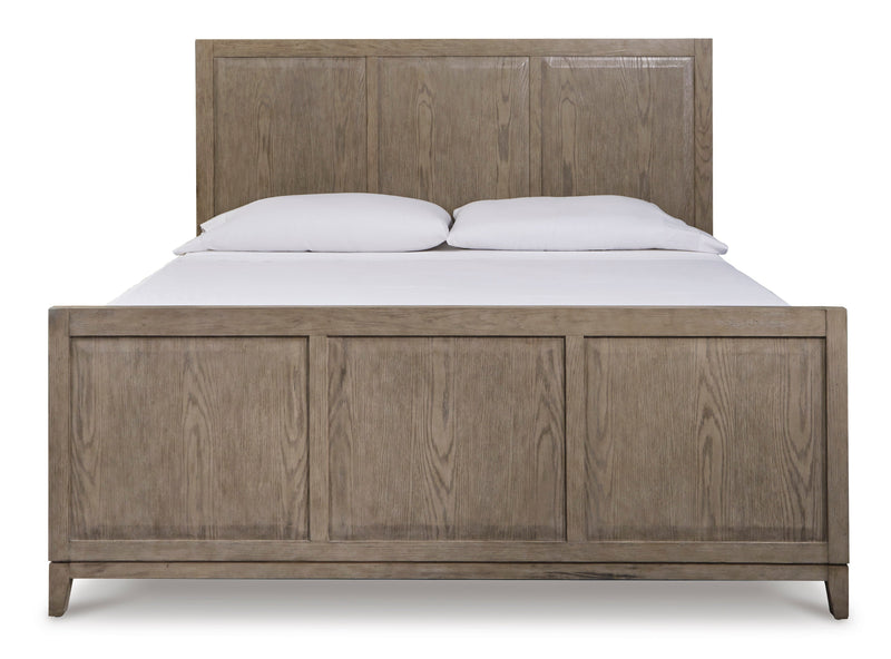 Chrestner Gray King Panel Bed