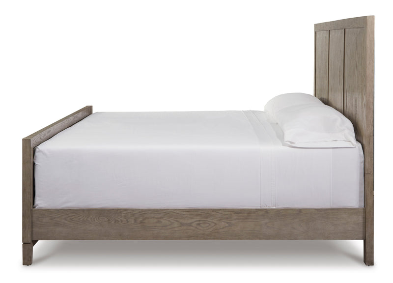 Chrestner Gray King Panel Bed