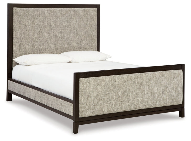 Burkhaus Brown Queen Uph. Panel Bed