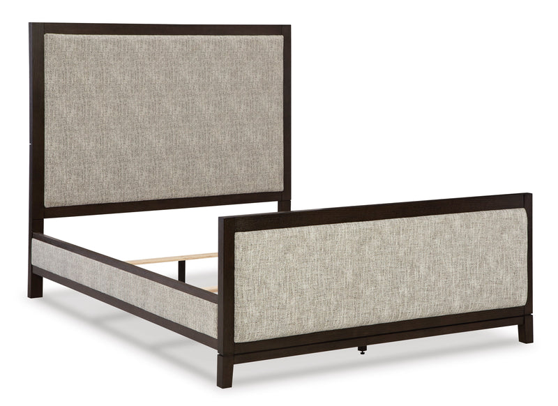 Burkhaus Brown Uph. Panel Bedroom Sets