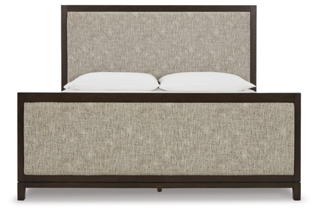 Burkhaus Brown King Uph. Panel Bed