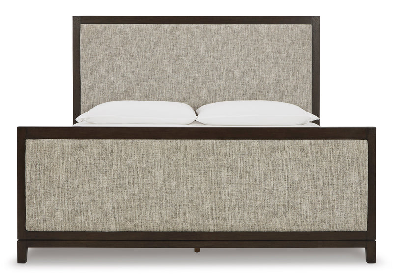 Burkhaus Brown Uph. Panel Bedroom Sets