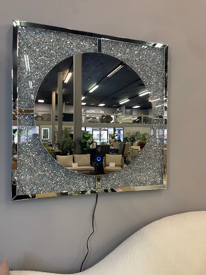 Fern Silver & Black Mirror /w LED