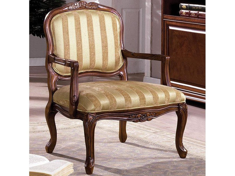 Burnaby  Antique Oak & Pattern  Accent Chair