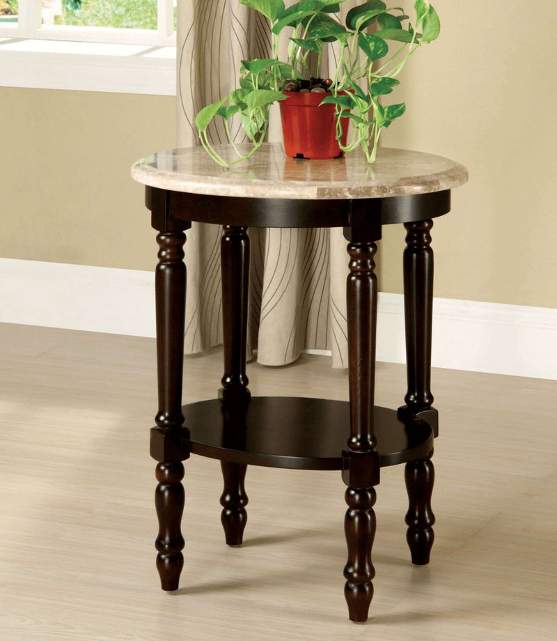 Santa Clarita Dark Cherry & Ivory End Table