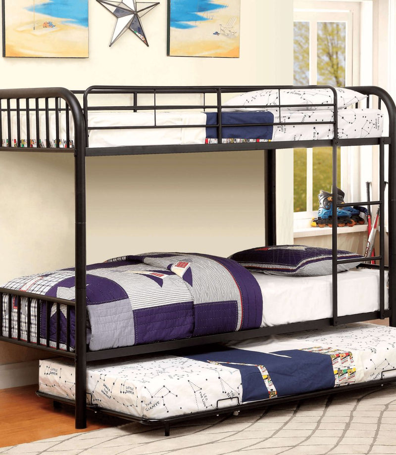 Rainbow Black Twin/Twin Bunk Bed