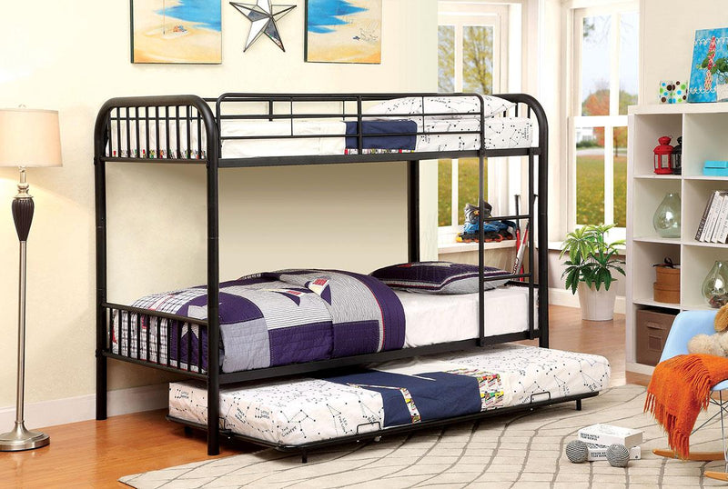 Rainbow Black Twin/Twin Bunk Bed