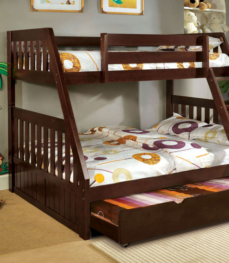 Canberra Dark Walnut Twin/Full Bunk Bed