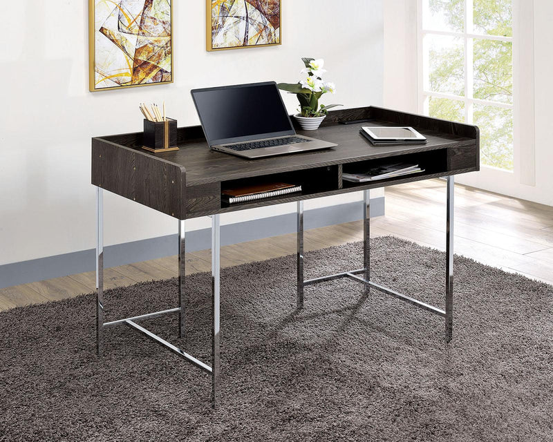 Alvin Brown & Chrome Desk