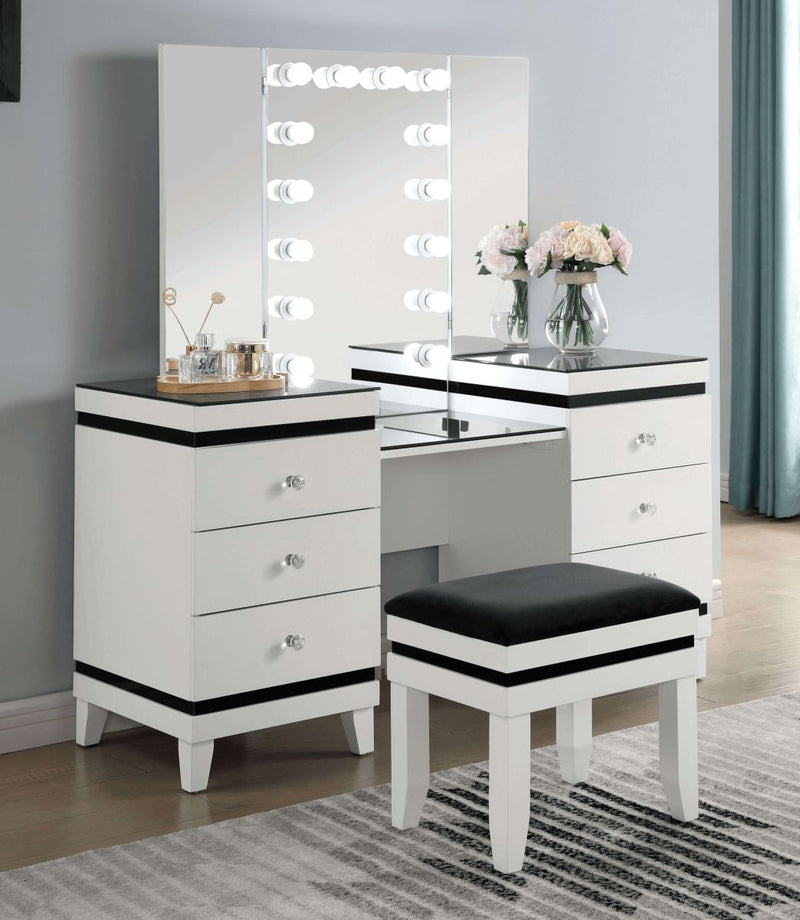 Madonna White & Black Vanity Set