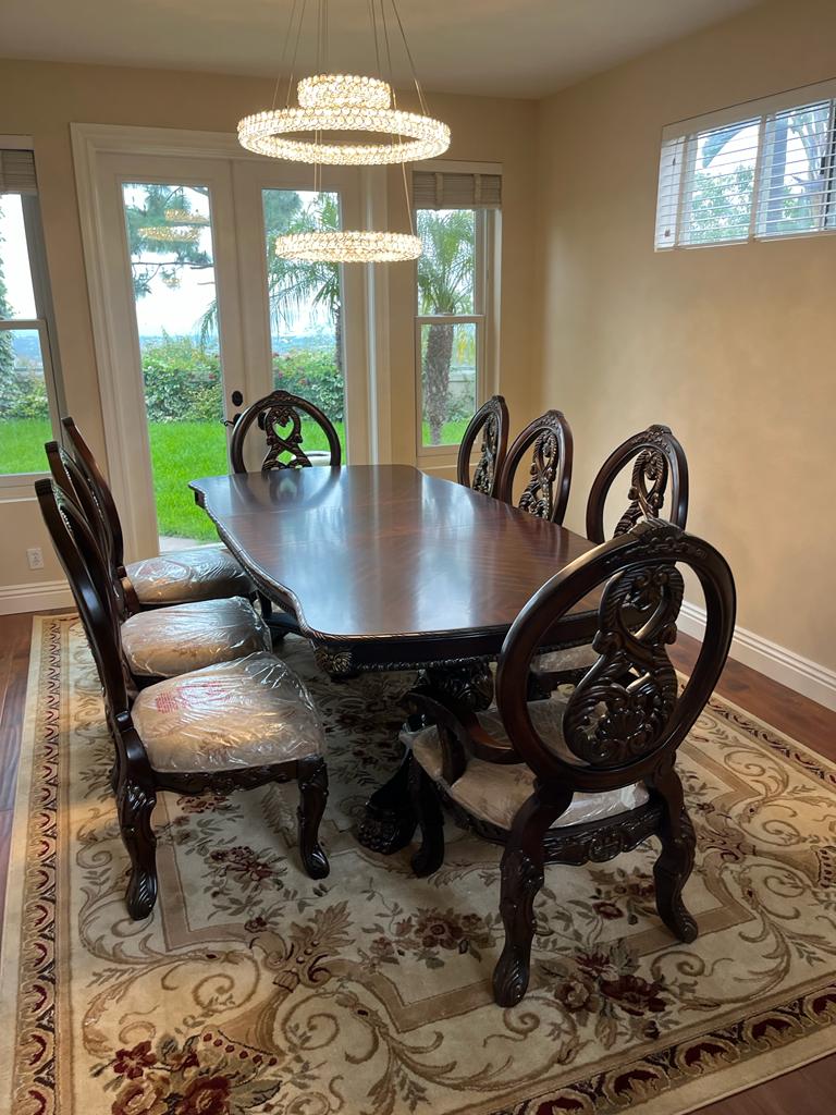 Normandy Brown Cherry Dining Table w/ 2 Leaves