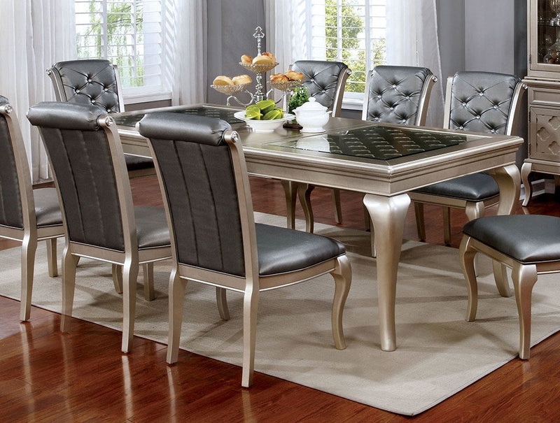 Amina Champagne Dining Table