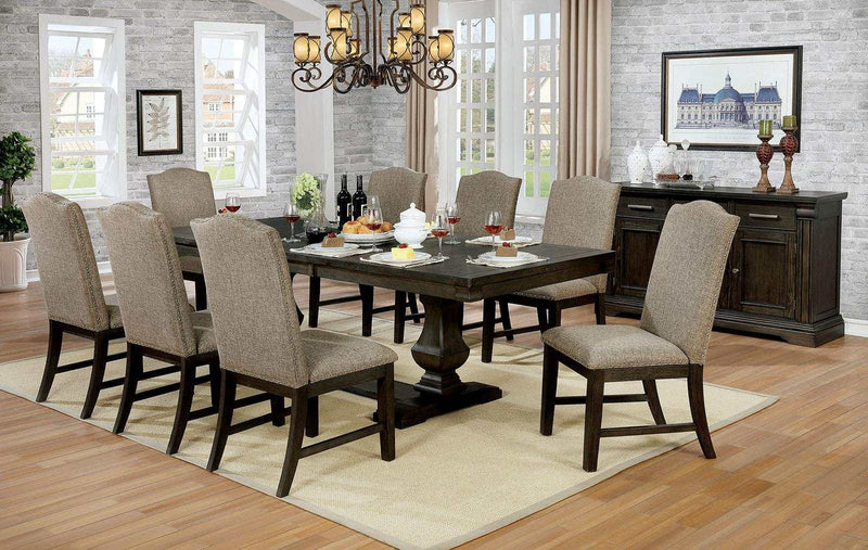 Faulk - Espresso/Warm Gray - Dining Set - Ornate Home