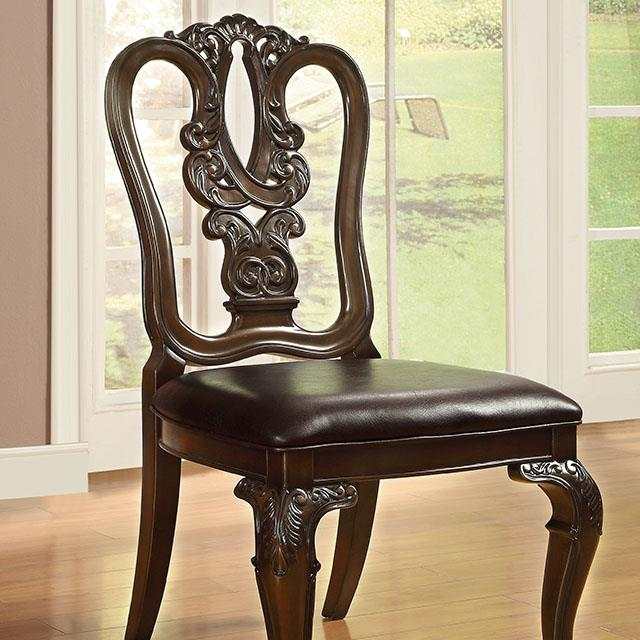 Bellagio - Brown Cherry/Dark Brown - Side Chair (Set of 2) - Ornate Home