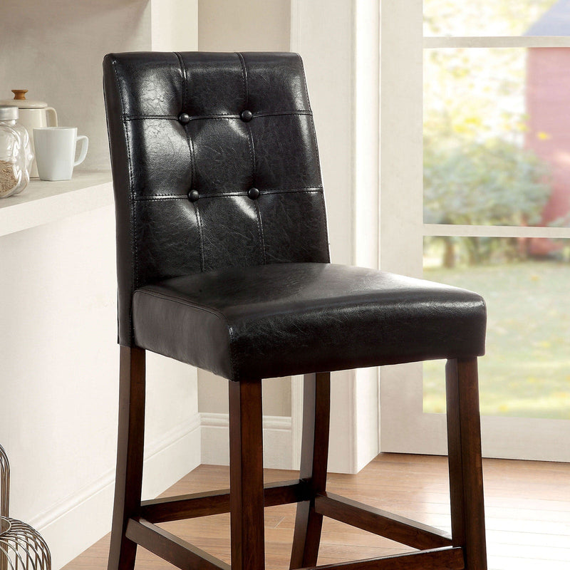 Marstone Brown Cherry & Black Counter Ht. Chair (Set of 2)