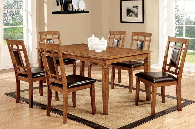 Freeman I - Light Oak & Espresso - Dining Set / 7pc - Ornate Home