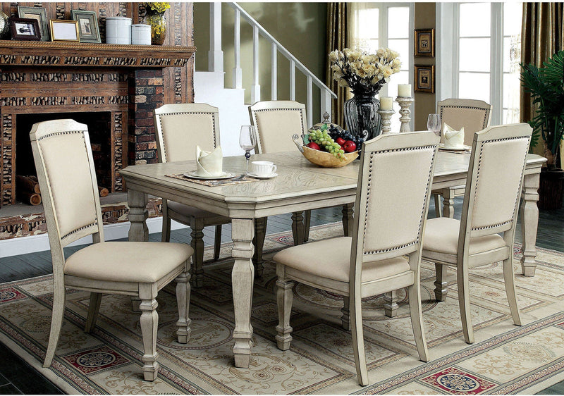 Holcroft Antique White & Ivory 7pc Dining Room Set