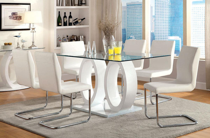 Lodia I White Dining Table