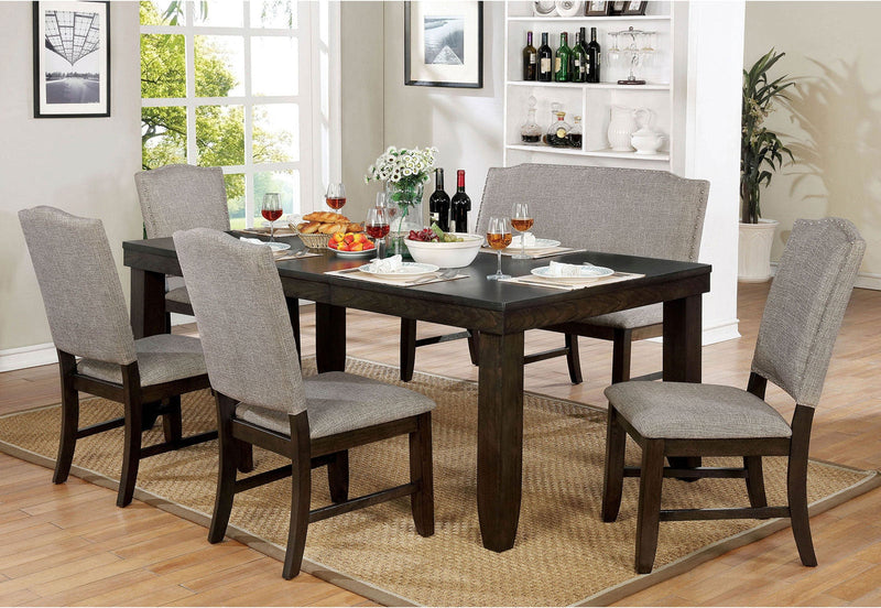 Teagan Dark Walnut & Gray Side Chair (Set of 2)