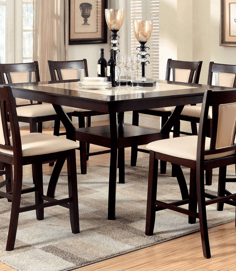 Brent II  Dark Cherry/Ivory Dining Table