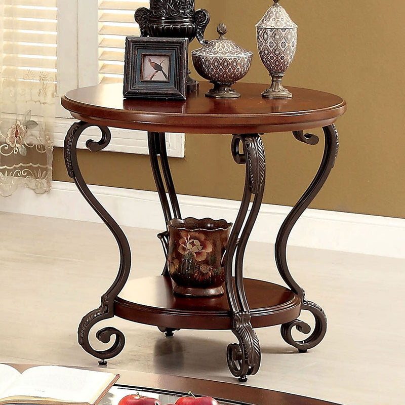 May Brown Cherry End Table