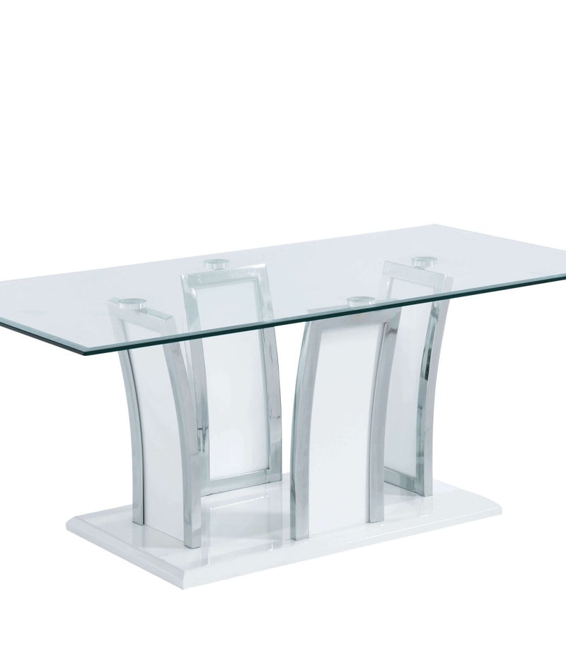 Staten Glossy White/Chrome  Coffee Table