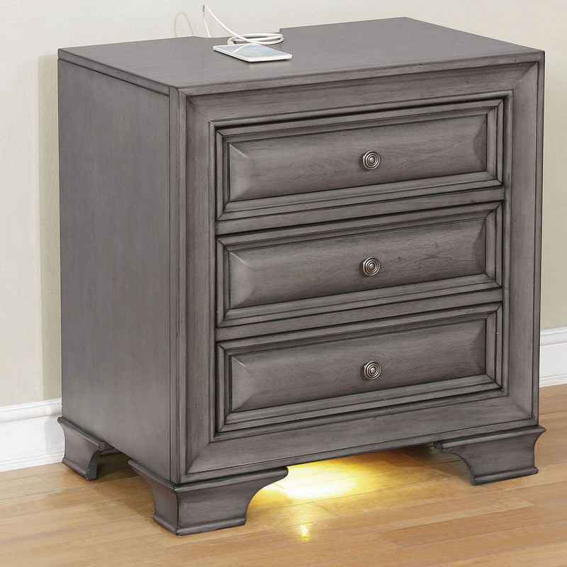 Brandt Gray Nightstand