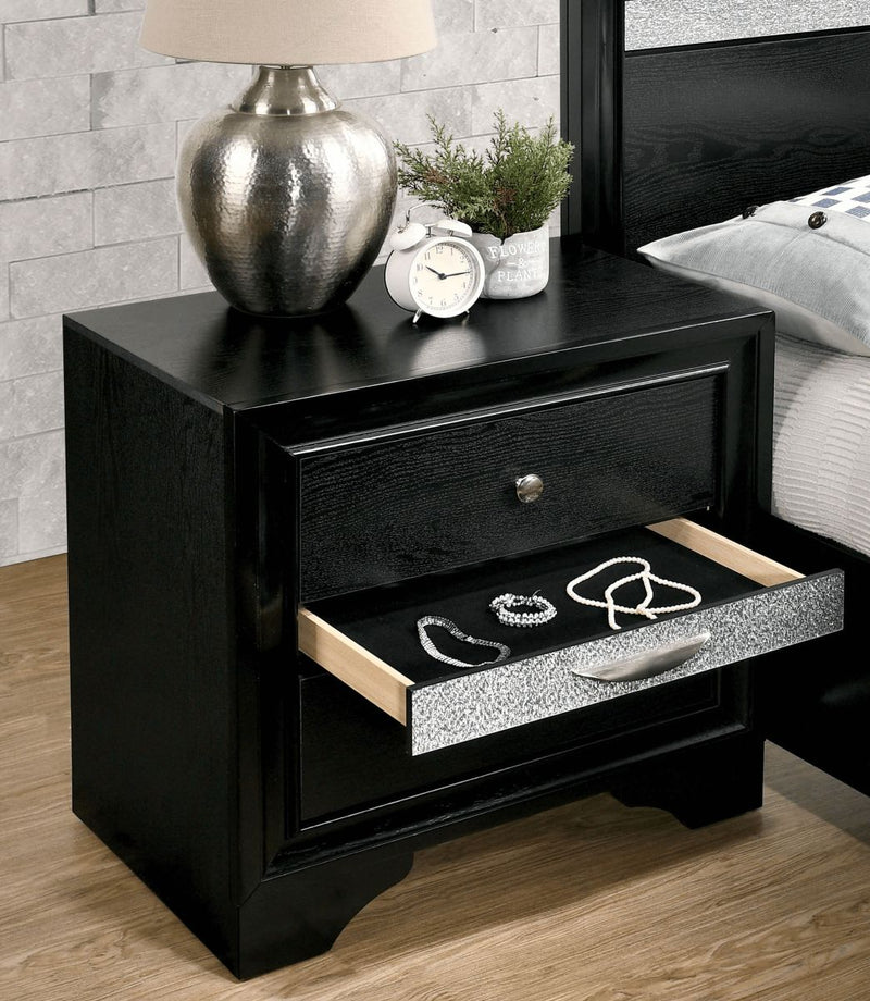 Chrissy Black Nightstand