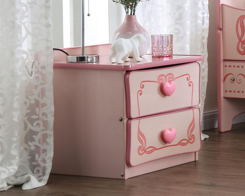 Rhenna Pink Youth Bedroom Nightstand