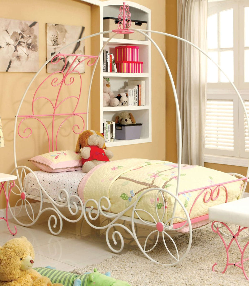 Enchant Pink/White Twin Bed