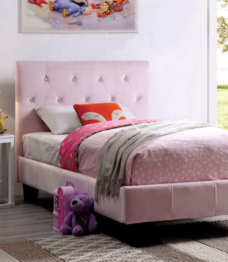 Velen Blush Pink Twin Bed