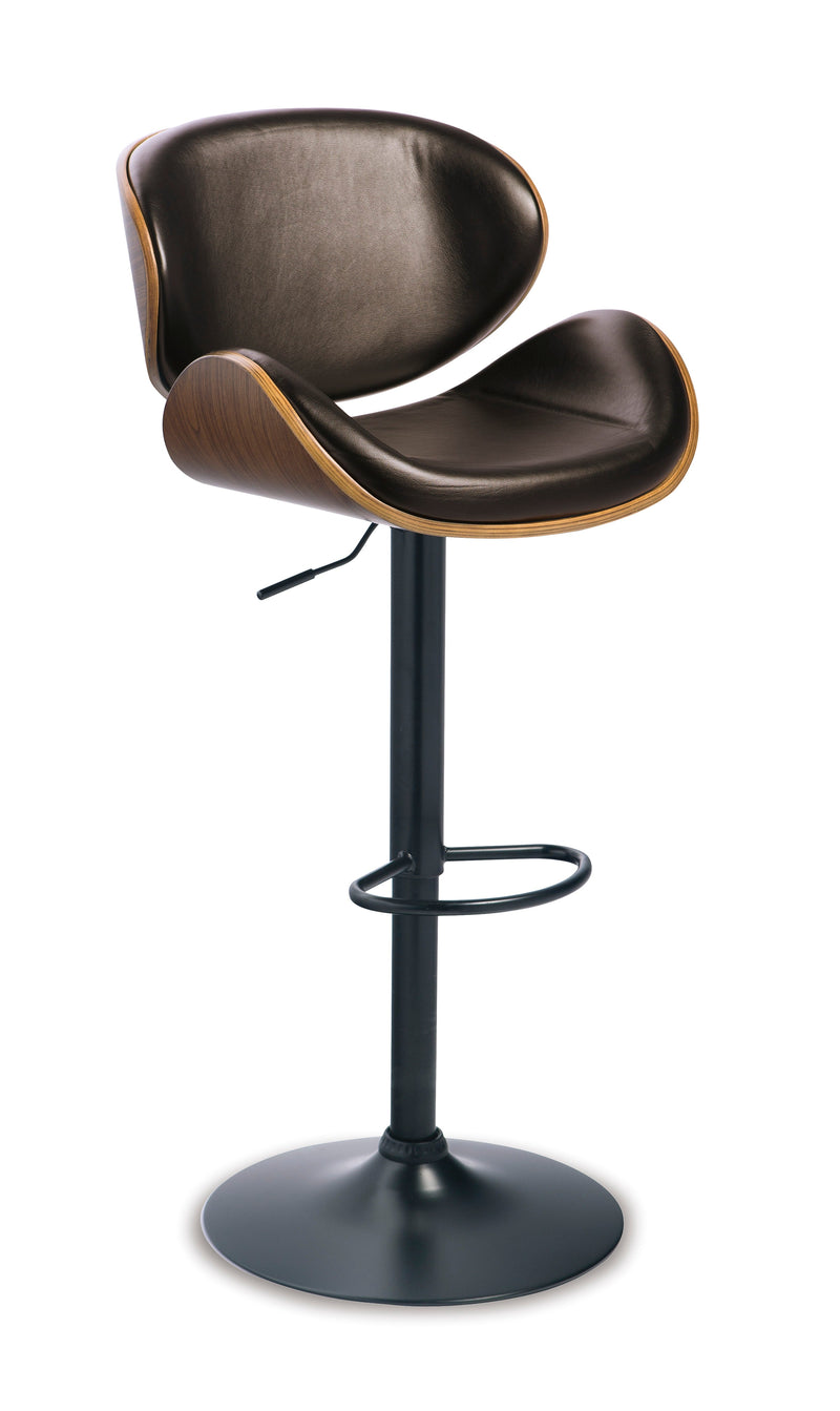 Bellatier Faux Leather Adjustable Height Bar Stools