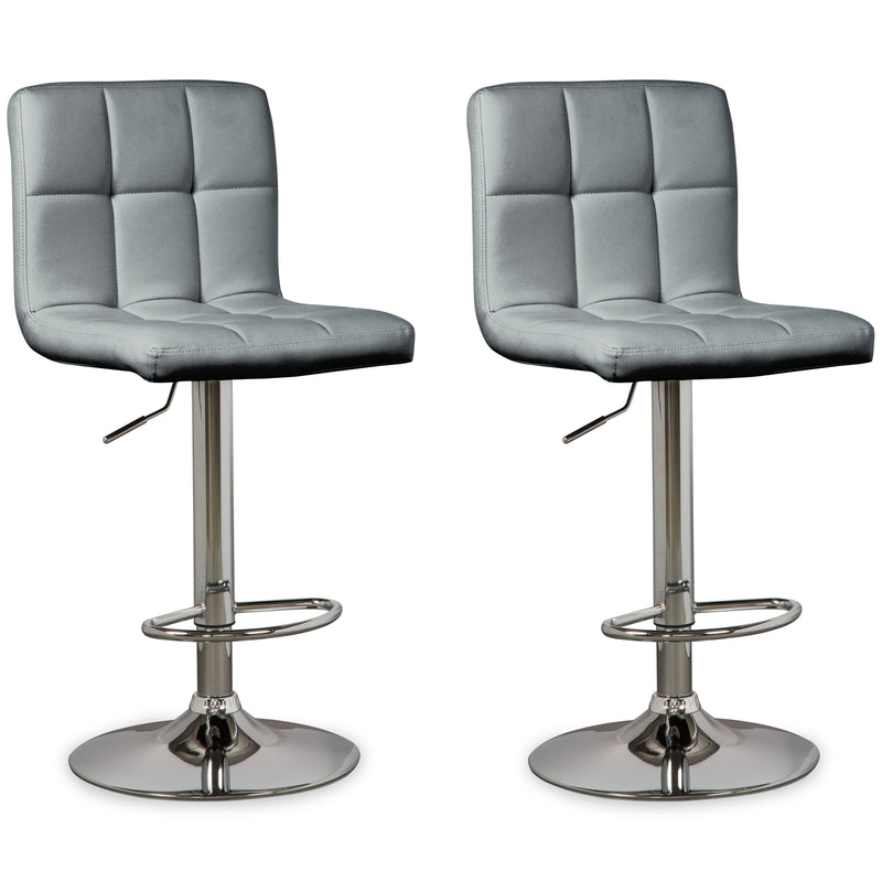 Bellatier Faux Leather Adjustable Height Bar Stools