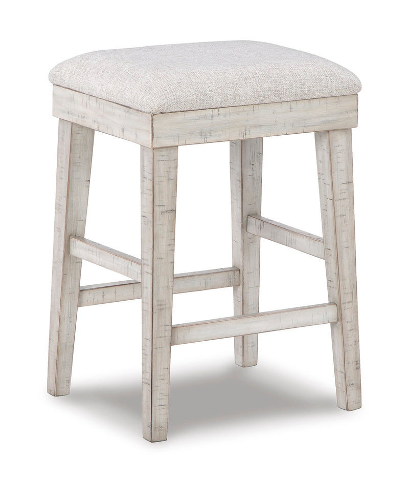 Carynhurst Whitewash Counter Height Dining Table and Bar Stools (Set of 3)