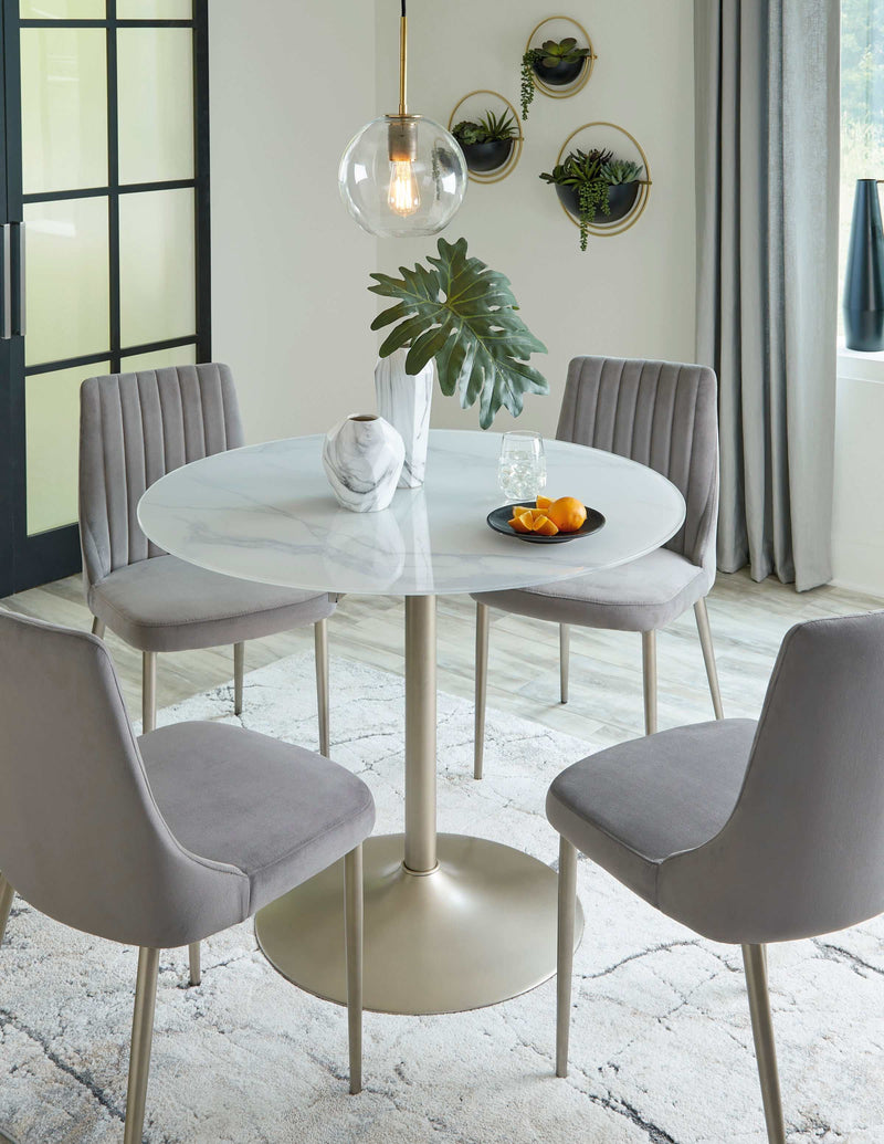 Barchoni - Two-tone - Round Dining Table - Ornate Home