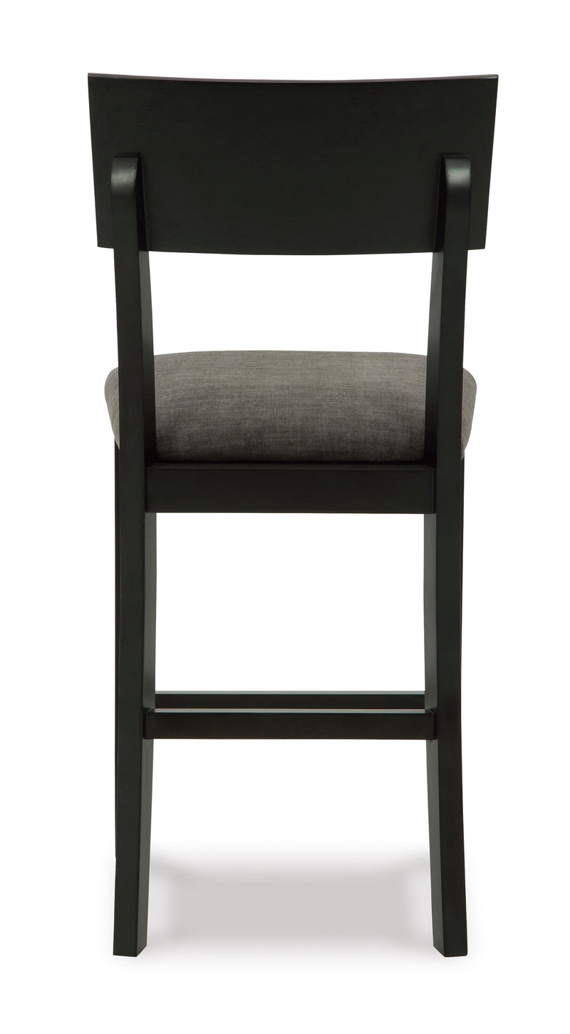 Chanzen Gray & Black Counter Height Bar Stool (Set of 2)