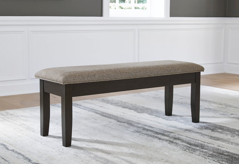 Ambenrock Light Brown & Dark Brown Dining Bench w/ Storage