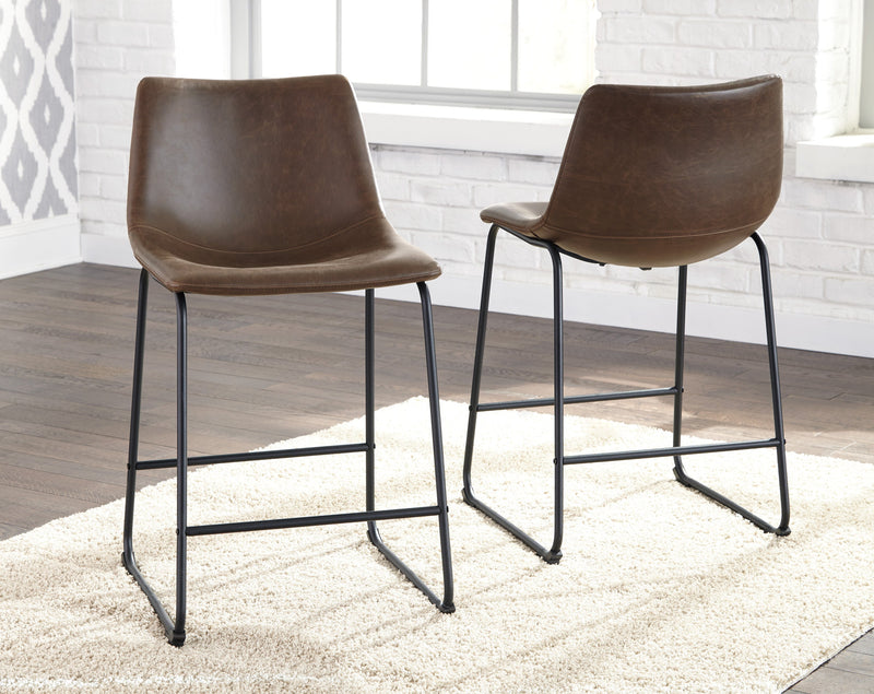 Centiar Brown Counter Height Chair (Set of 2)