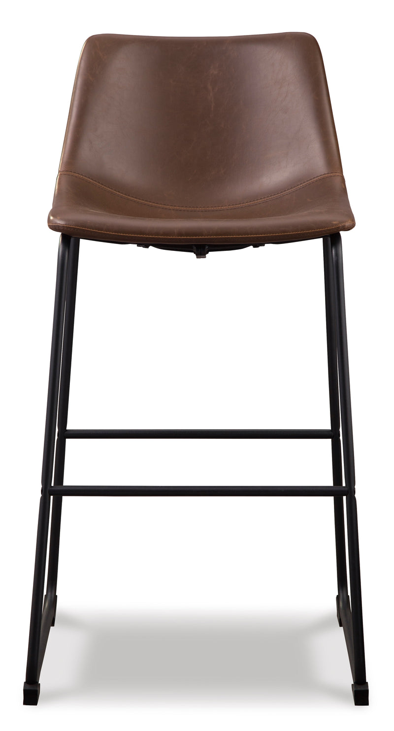 Centiar Brown Pub Height Bar Stool (Set of 2)